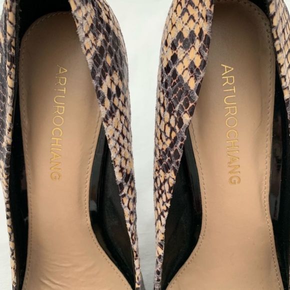 ARTURO CHIANG Snake Print Heels 8.5 - Picture 5 of 7